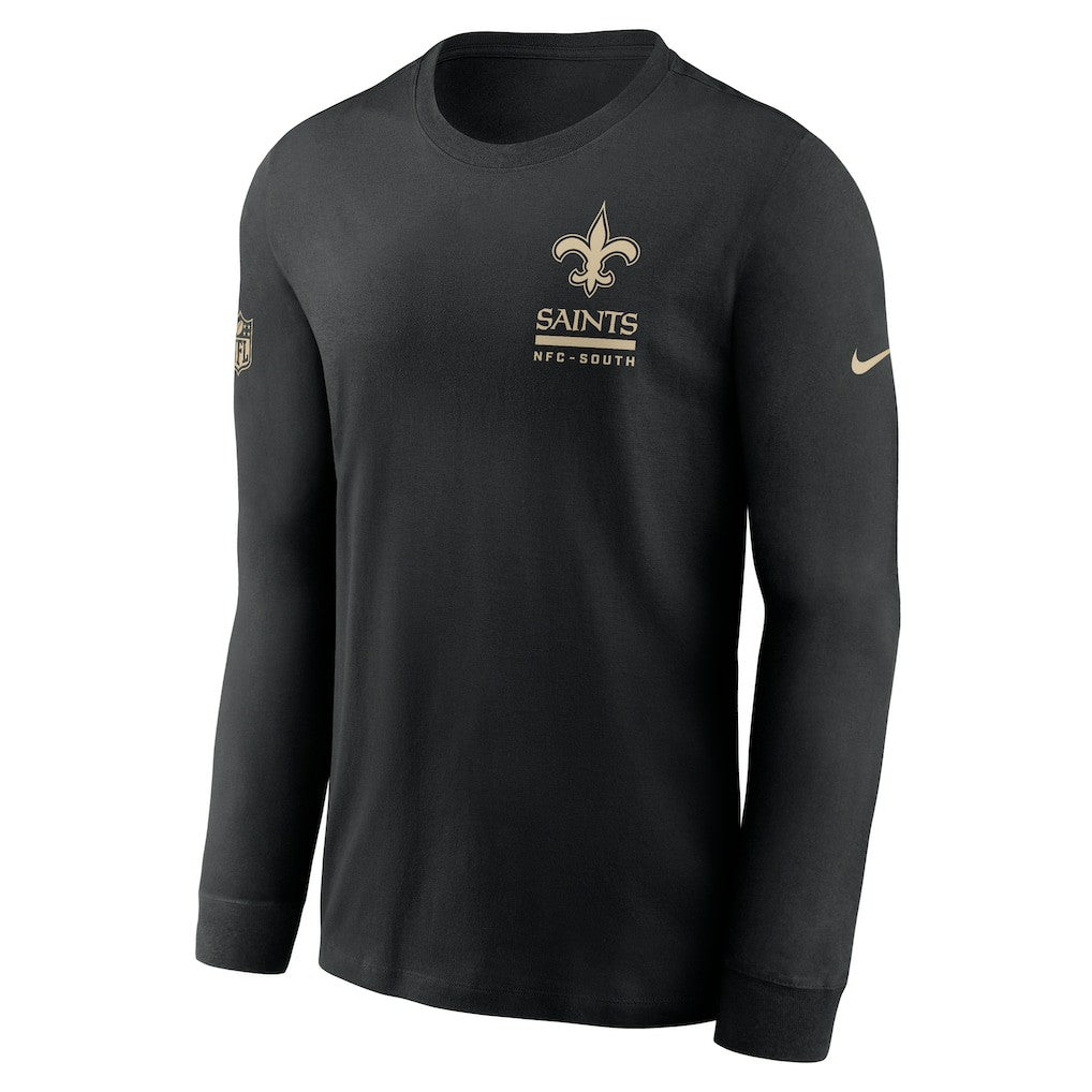 New Orleans Saints Sideline Dri-FIT Long Sleeve T-Shirt Black - Nike