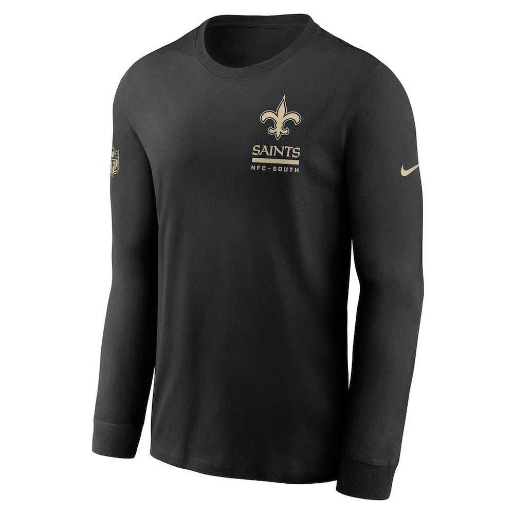 New Orleans Saints Sideline Dri-FIT Long Sleeve T-Shirt Black - Nike