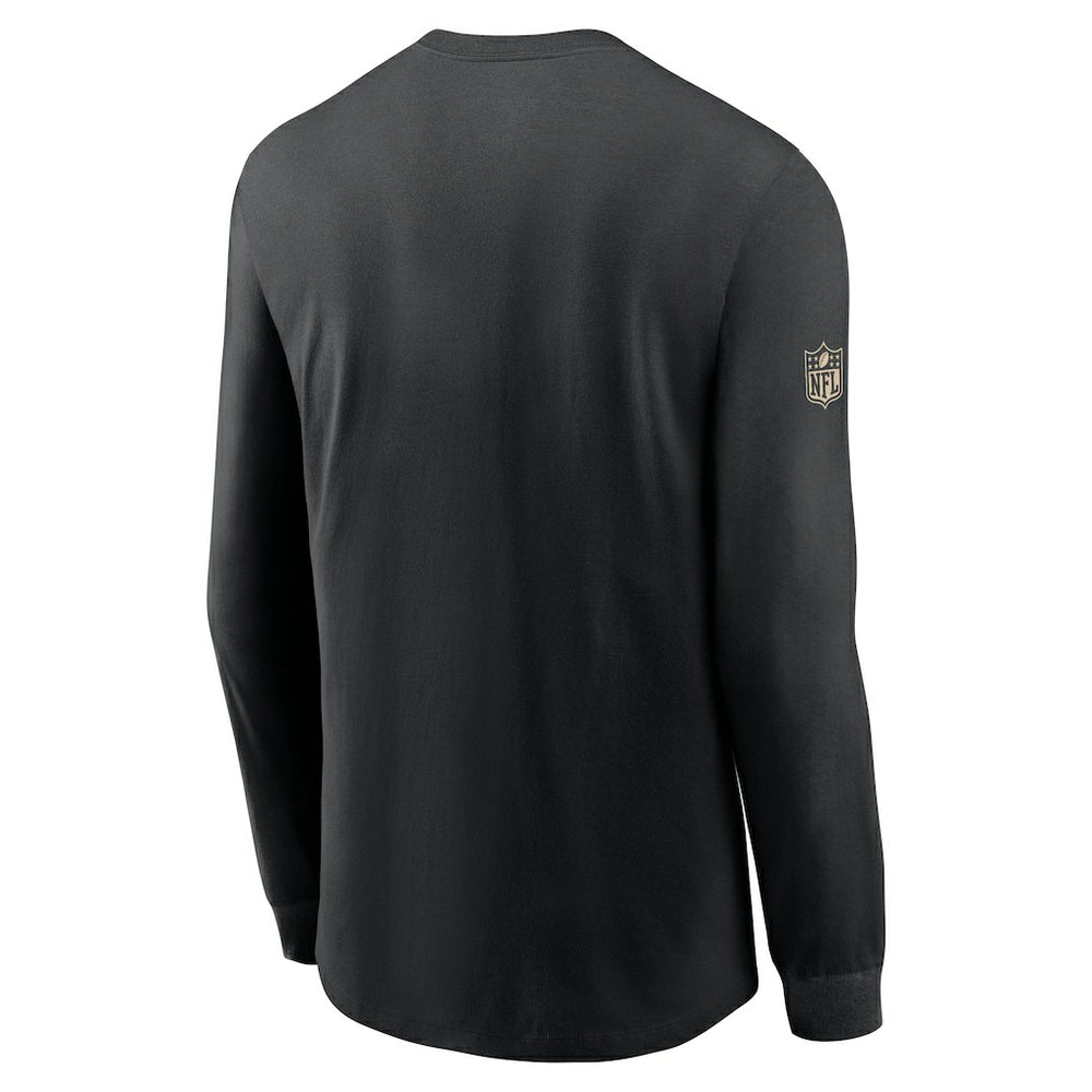 New Orleans Saints Sideline Dri-FIT Long Sleeve T-Shirt Black - Nike