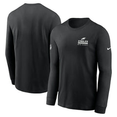 Philadelphia Eagles Sideline Dri-FIT Long Sleeve T-Shirt Black - Nike