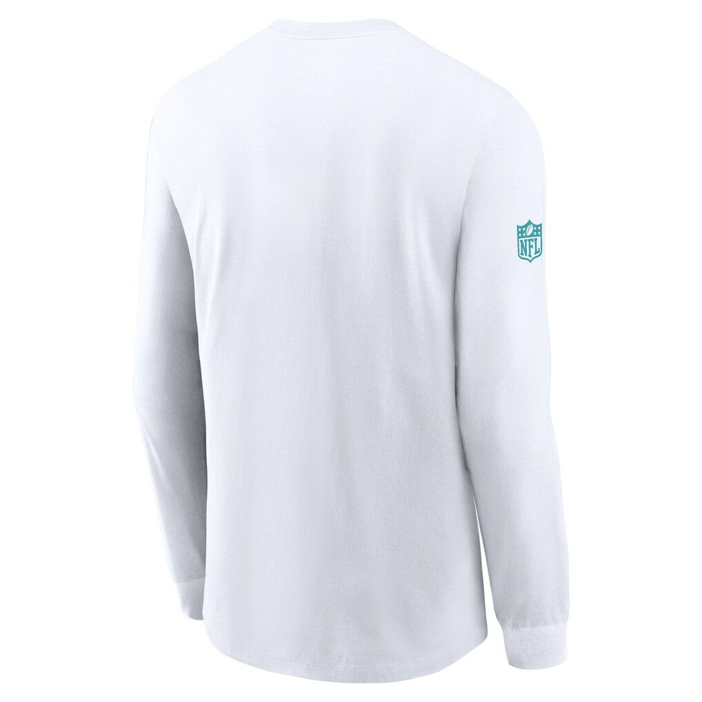 Miami Dolphins Sideline Dri-FIT Long Sleeve T-Shirt White - Nike