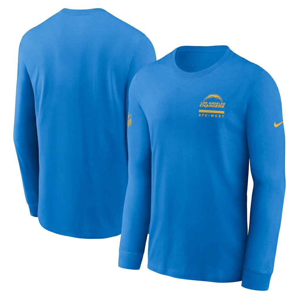 Los Angeles Chargers Sideline Dri-FIT Long Sleeve T-Shirt Powder Blue - Nike