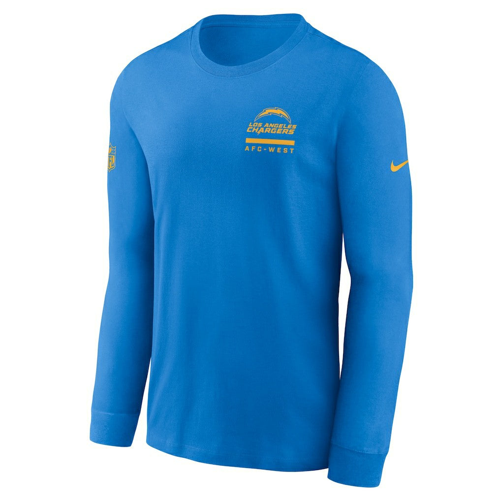 Los Angeles Chargers Sideline Dri-FIT Long Sleeve T-Shirt Powder Blue - Nike