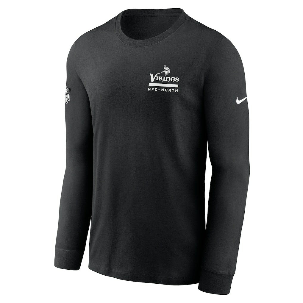Minnesota Vikings Sideline Dri-FIT Long Sleeve T-Shirt Black - Nike