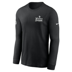 Minnesota Vikings Sideline Dri-FIT Long Sleeve T-Shirt Black - Nike