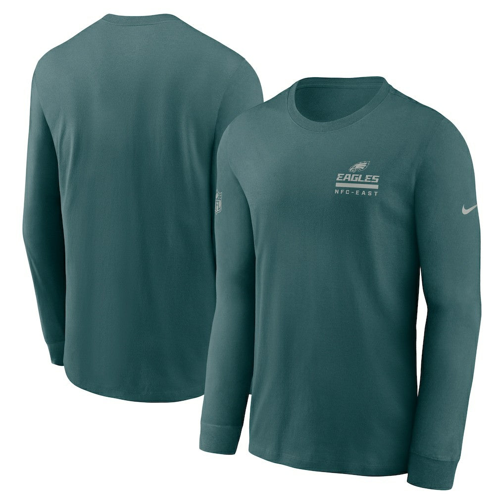 Philadelphia Eagles Sideline Dri-FIT Long Sleeve T-Shirt Midnight Green - Nike