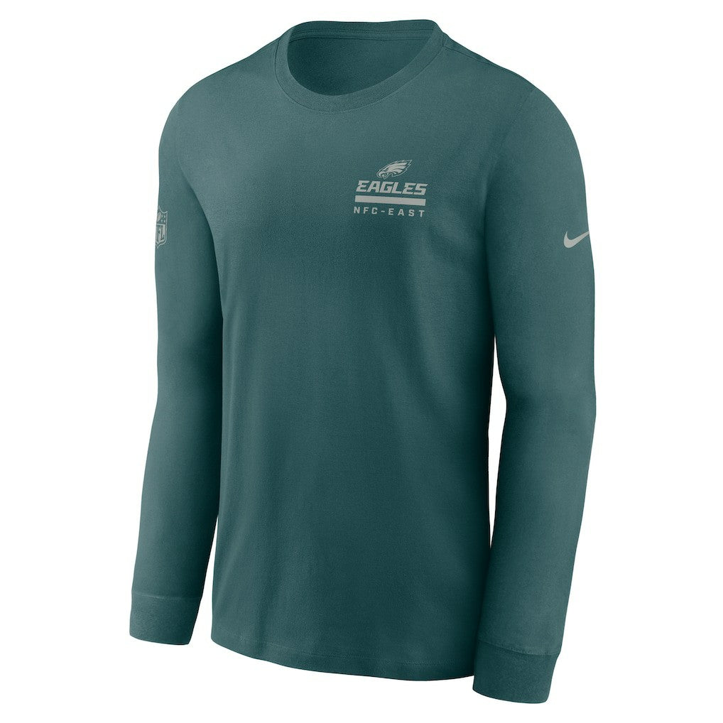 Philadelphia Eagles Sideline Dri-FIT Long Sleeve T-Shirt Midnight Green - Nike