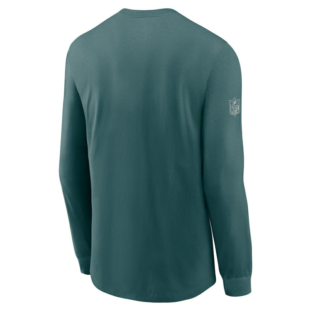 Philadelphia Eagles Sideline Dri-FIT Long Sleeve T-Shirt Midnight Green - Nike
