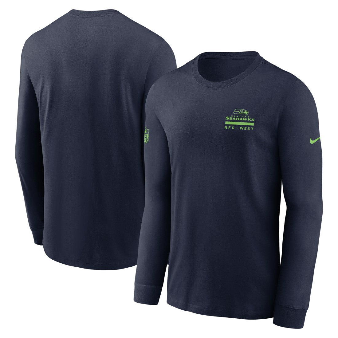 Seattle Seahawks Sideline Dri-FIT Long Sleeve T-Shirt College Navy - Nike