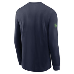 Seattle Seahawks Sideline Dri-FIT Long Sleeve T-Shirt College Navy - Nike