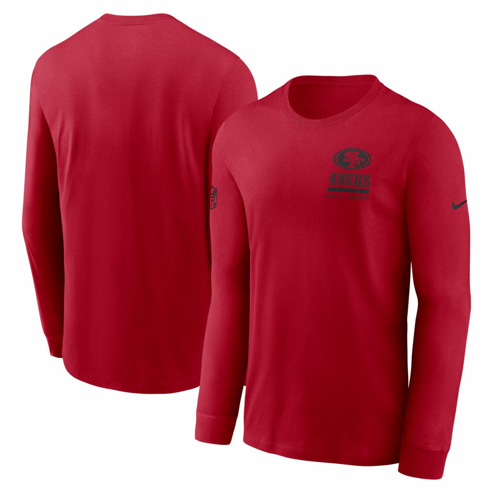 San Francisco 49ers Sideline Dri-FIT Long Sleeve T-Shirt Scarlet - Nike