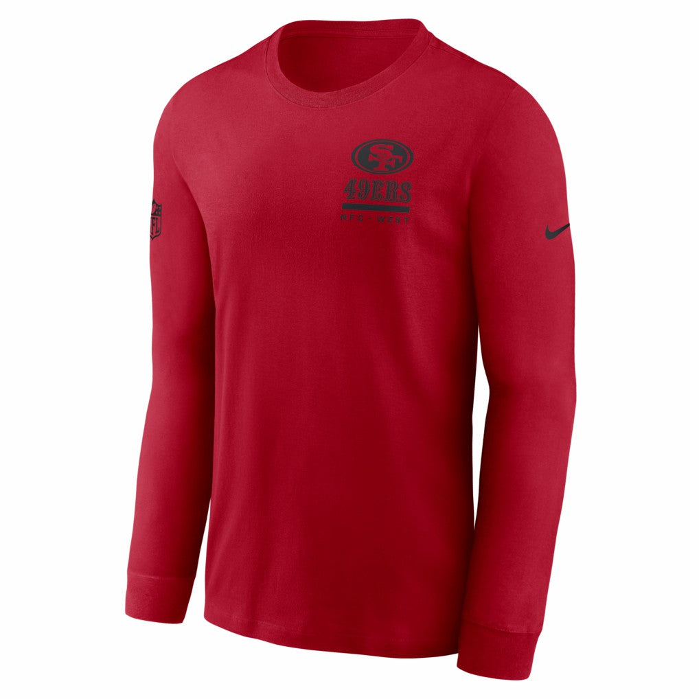 San Francisco 49ers Sideline Dri-FIT Long Sleeve T-Shirt Scarlet - Nike