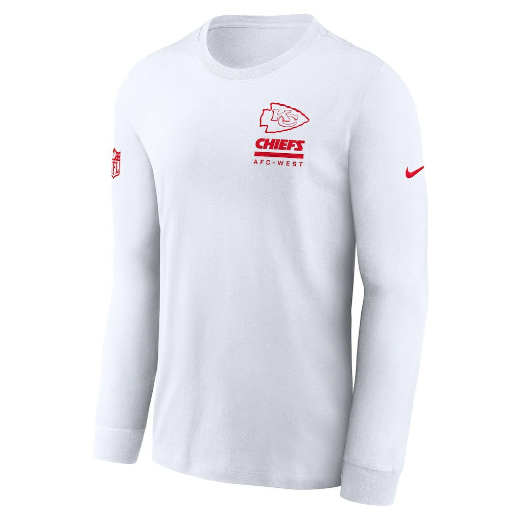 Kansas City Chiefs Sideline Dri-FIT Long Sleeve T-Shirt White - Nike