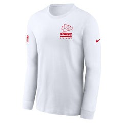 Kansas City Chiefs Sideline Dri-FIT Long Sleeve T-Shirt White - Nike