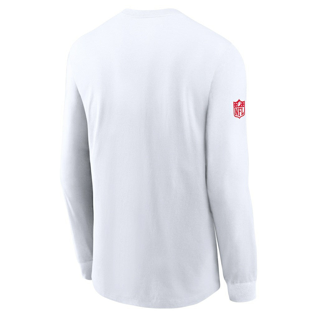Kansas City Chiefs Sideline Dri-FIT Long Sleeve T-Shirt White - Nike
