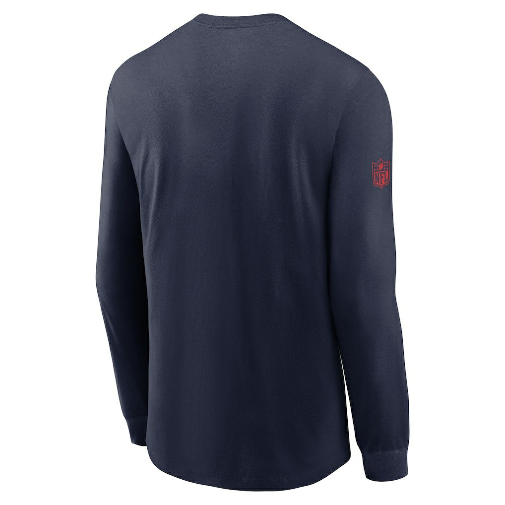 New England Patriots Sideline Dri-FIT Long Sleeve T-Shirt Navy - Nike