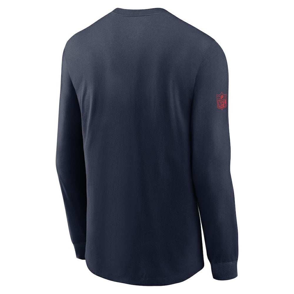 New England Patriots Sideline Dri-FIT Long Sleeve T-Shirt Navy - Nike