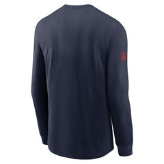 New England Patriots Sideline Dri-FIT Long Sleeve T-Shirt Navy - Nike