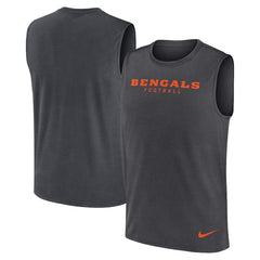 Cincinnati Bengals Primetime Legend Dri-FIT Muscle Tank Top Charcoal - Nike