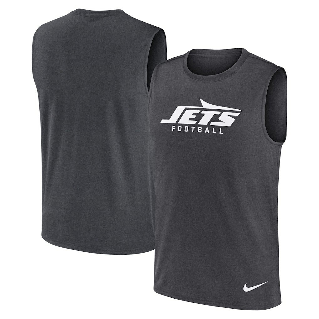 New York Jets Primetime Legend Dri-FIT Muscle Tank Top Charcoal - Nike