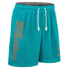 Miami Dolphins Sideline Reversible Dri-FIT Shorts Aqua - Nike