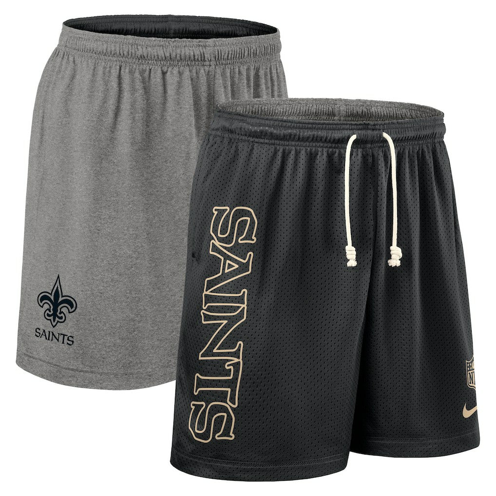 New Orleans Saints Sideline Reversible Dri-FIT Shorts Black - Nike