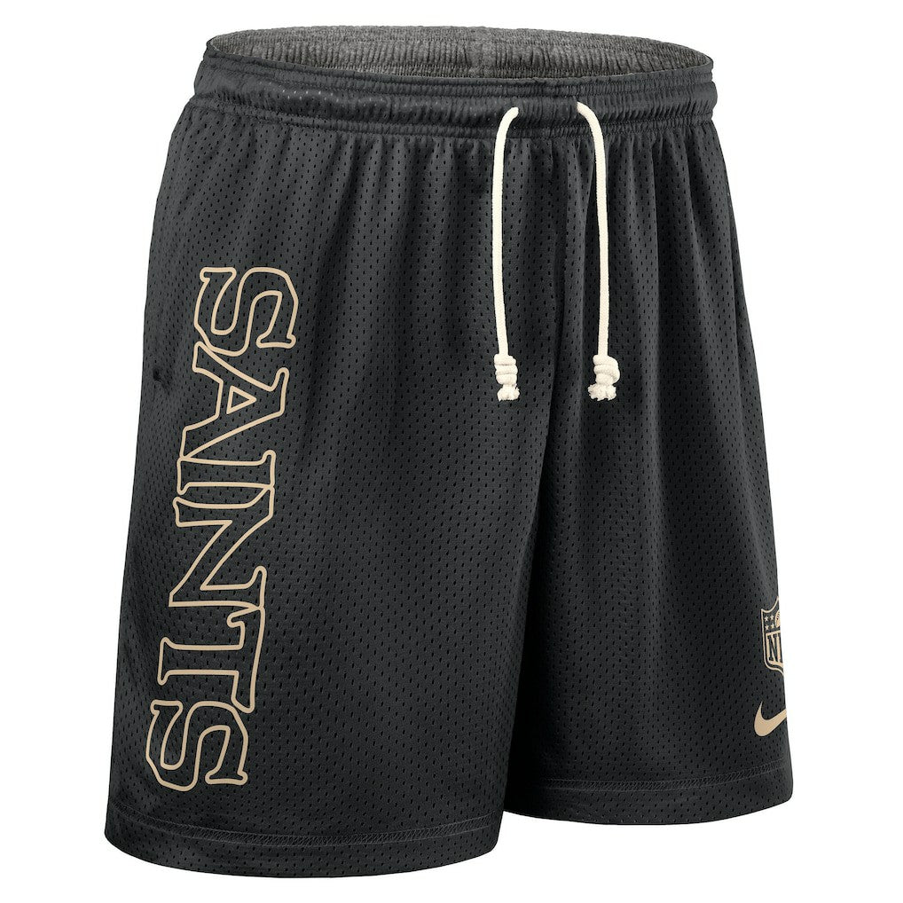New Orleans Saints Sideline Reversible Dri-FIT Shorts Black - Nike