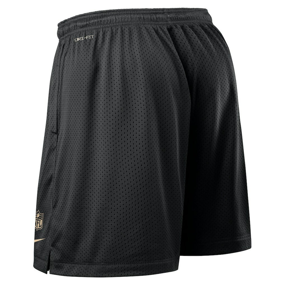New Orleans Saints Sideline Reversible Dri-FIT Shorts Black - Nike