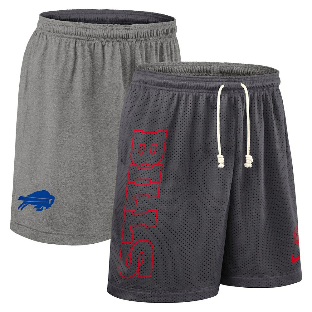 Buffalo Bills Sideline Reversible Dri-FIT Shorts Gray - Nike