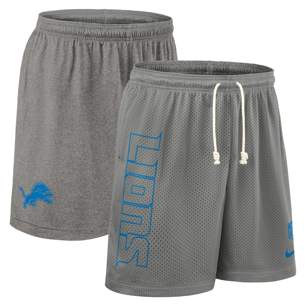 Detroit Lions Sideline Reversible Dri-FIT Shorts Gray - Nike