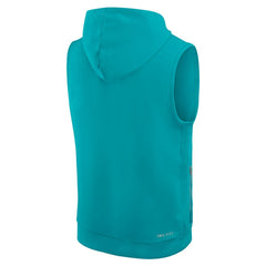 Miami Dolphins Sideline Standard Issue Dri-FIT Sleeveless Hoodie Aqua - Nike