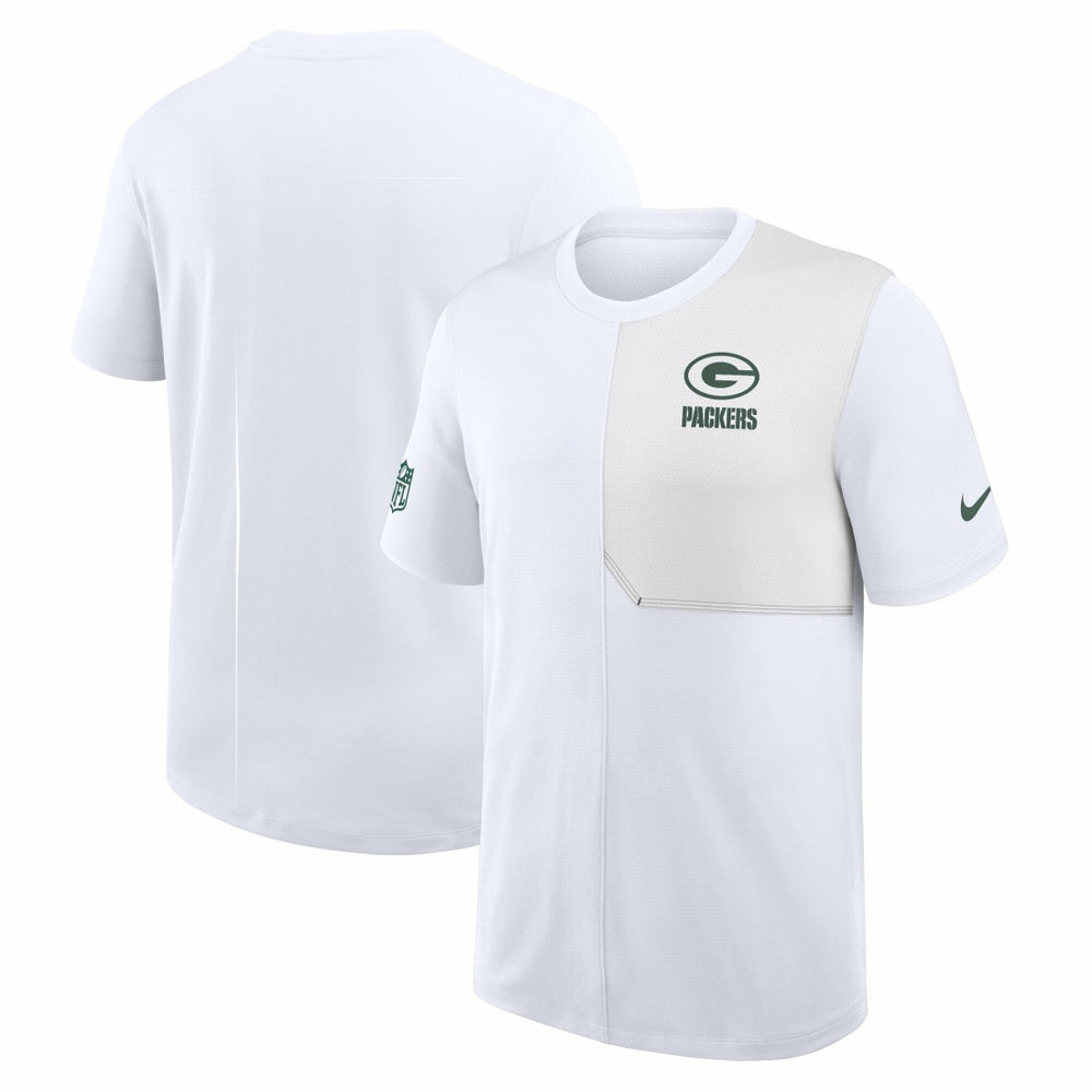 Green Bay Packers Sideline UV Dri-Fit Coach Shirt White - Nike