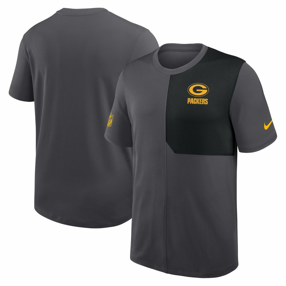 Green Bay Packers Sideline UV Dri-Fit Coach Shirt Gray - Nike
