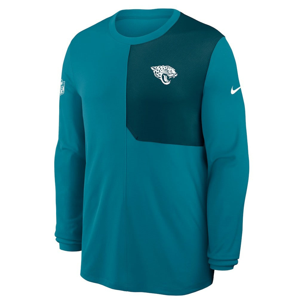 Jacksonville Jaguars Sideline Coach UV Dri-FIT Long Sleeve Shirt Teal - Nike