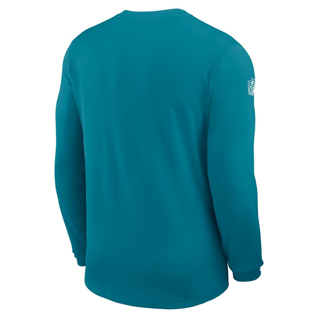 Jacksonville Jaguars Sideline Coach UV Dri-FIT Long Sleeve Shirt Teal - Nike