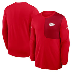 Kansas City Chiefs Sideline Coach UV Dri-FIT Long Sleeve Shirt Red - Nike