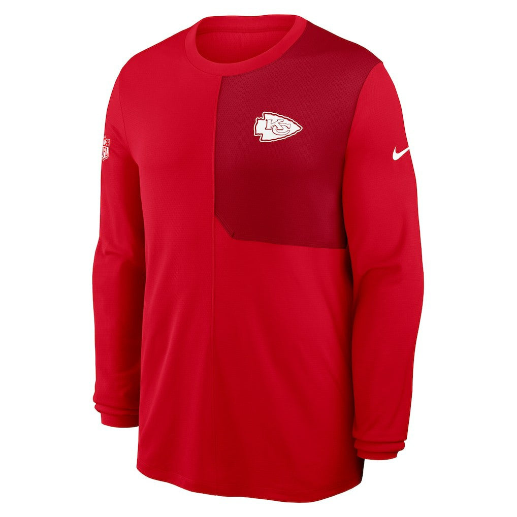 Kansas City Chiefs Sideline Coach UV Dri-FIT Long Sleeve Shirt Red - Nike