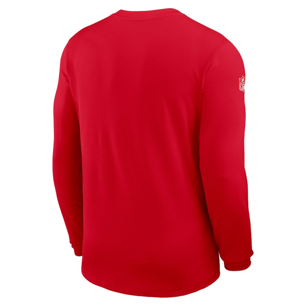 Kansas City Chiefs Sideline Coach UV Dri-FIT Long Sleeve Shirt Red - Nike