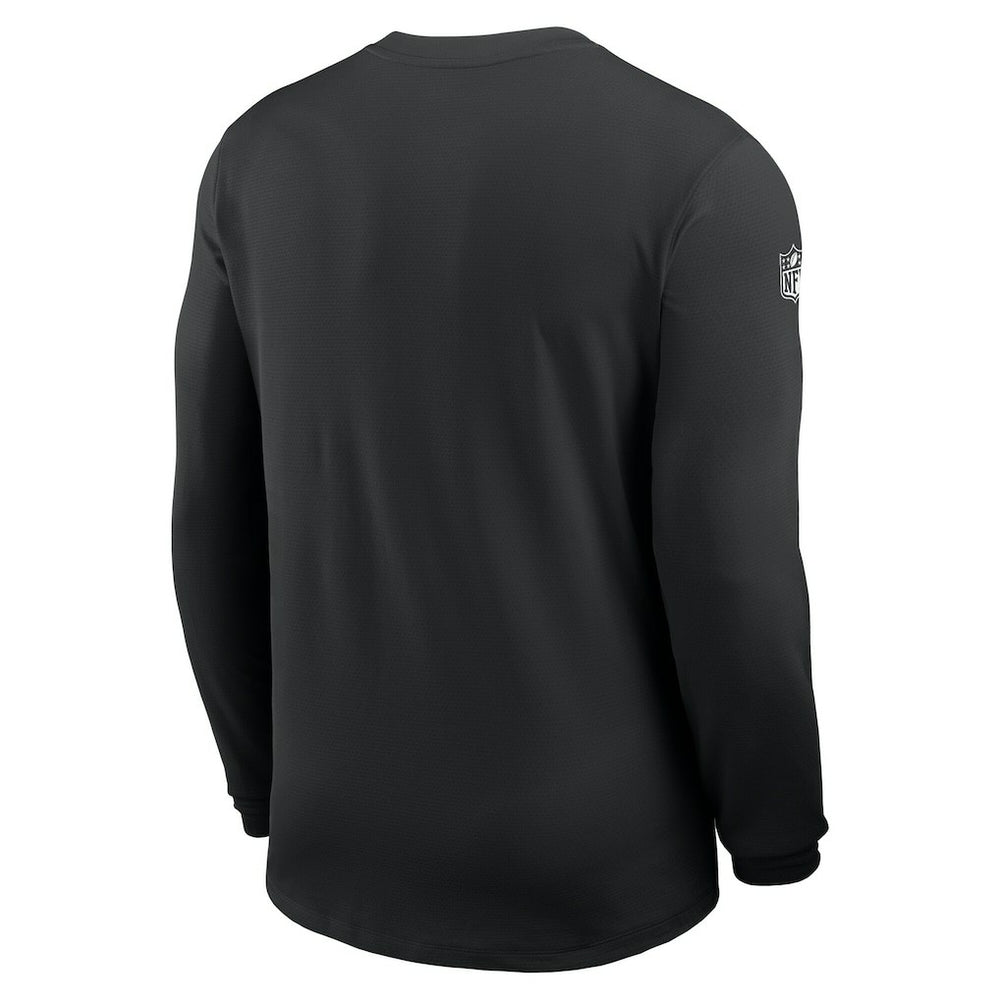 Las Vegas Raiders Sideline Coach UV Dri-FIT Long Sleeve Shirt Black - Nike