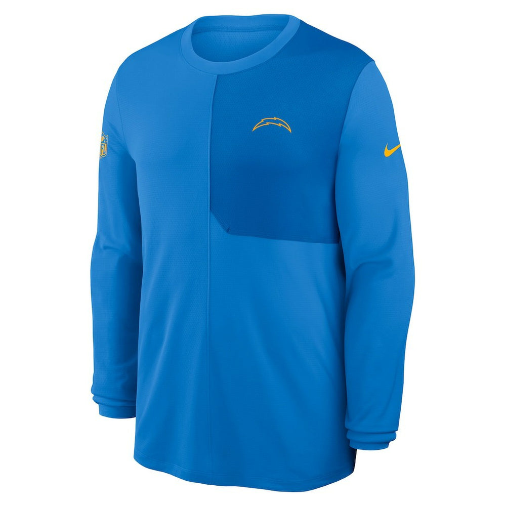 Los Angeles Chargers Sideline Coach UV Dri-FIT Long Sleeve Shirt Powder Blue - Nike