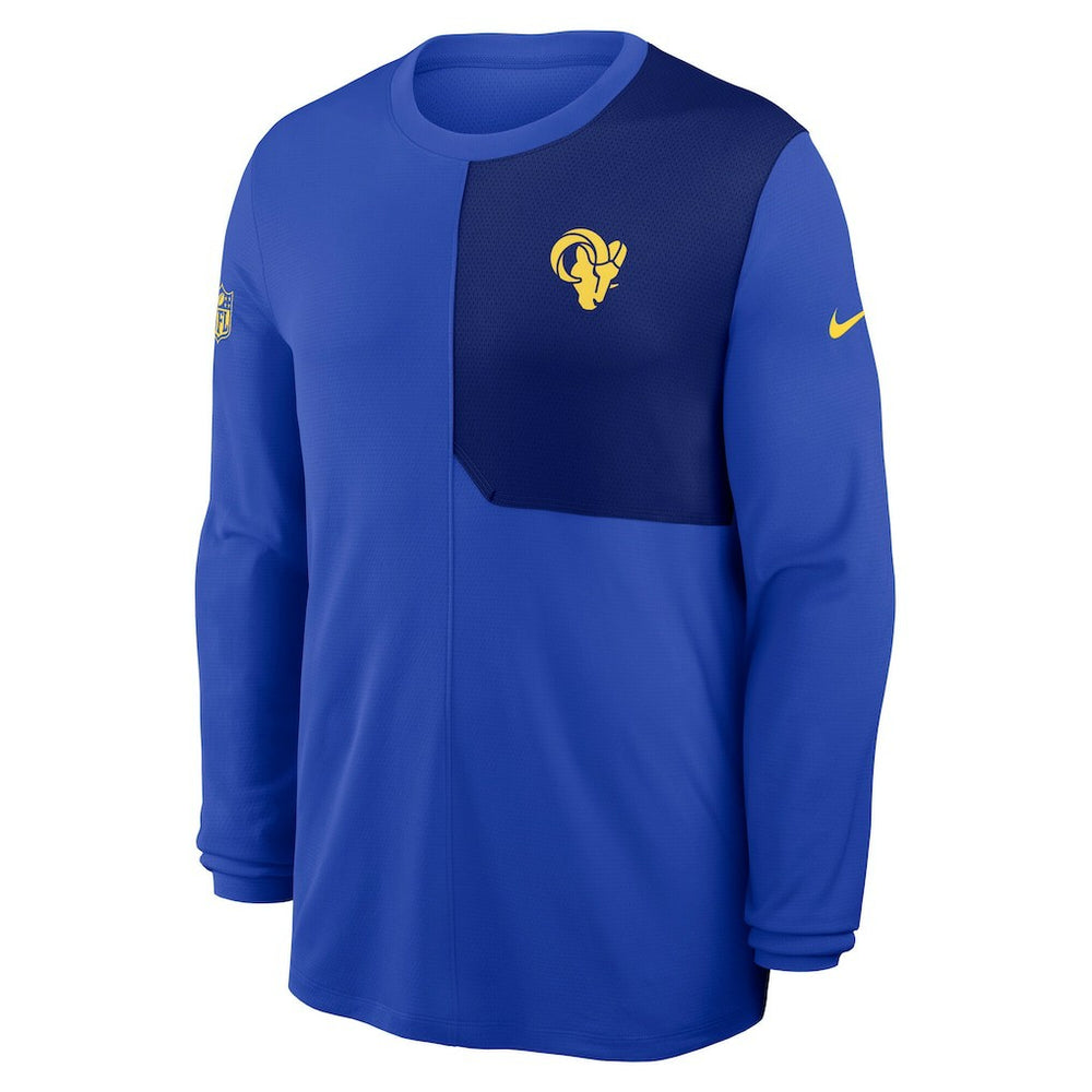Los Angeles Rams Sideline Coach UV Dri-FIT Long Sleeve Shirt Royal - Nike
