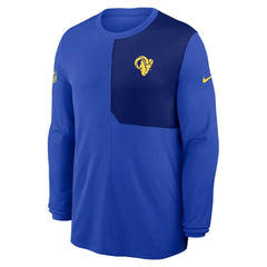 Los Angeles Rams Sideline Coach UV Dri-FIT Long Sleeve Shirt Royal - Nike