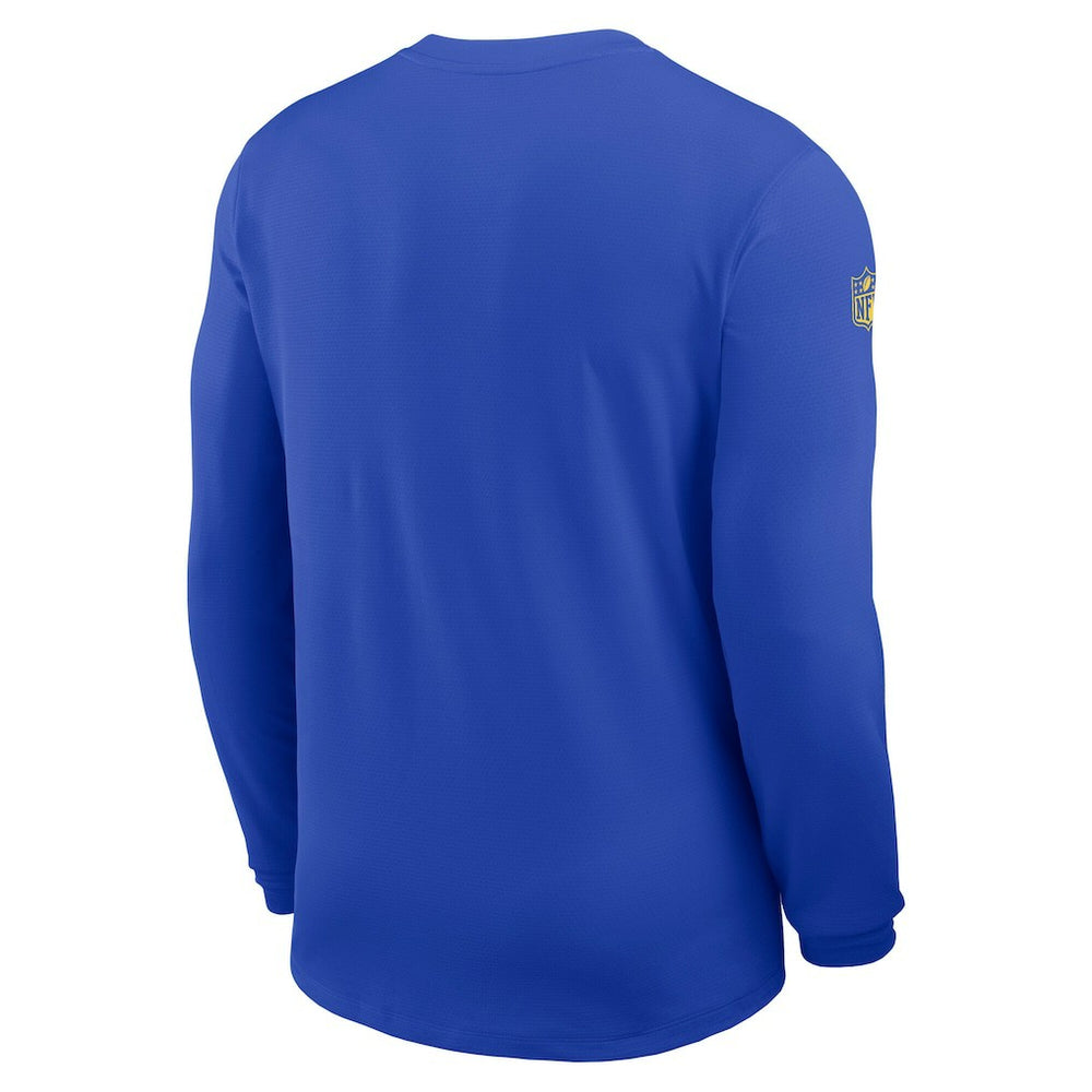 Los Angeles Rams Sideline Coach UV Dri-FIT Long Sleeve Shirt Royal - Nike