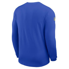 Los Angeles Rams Sideline Coach UV Dri-FIT Long Sleeve Shirt Royal - Nike