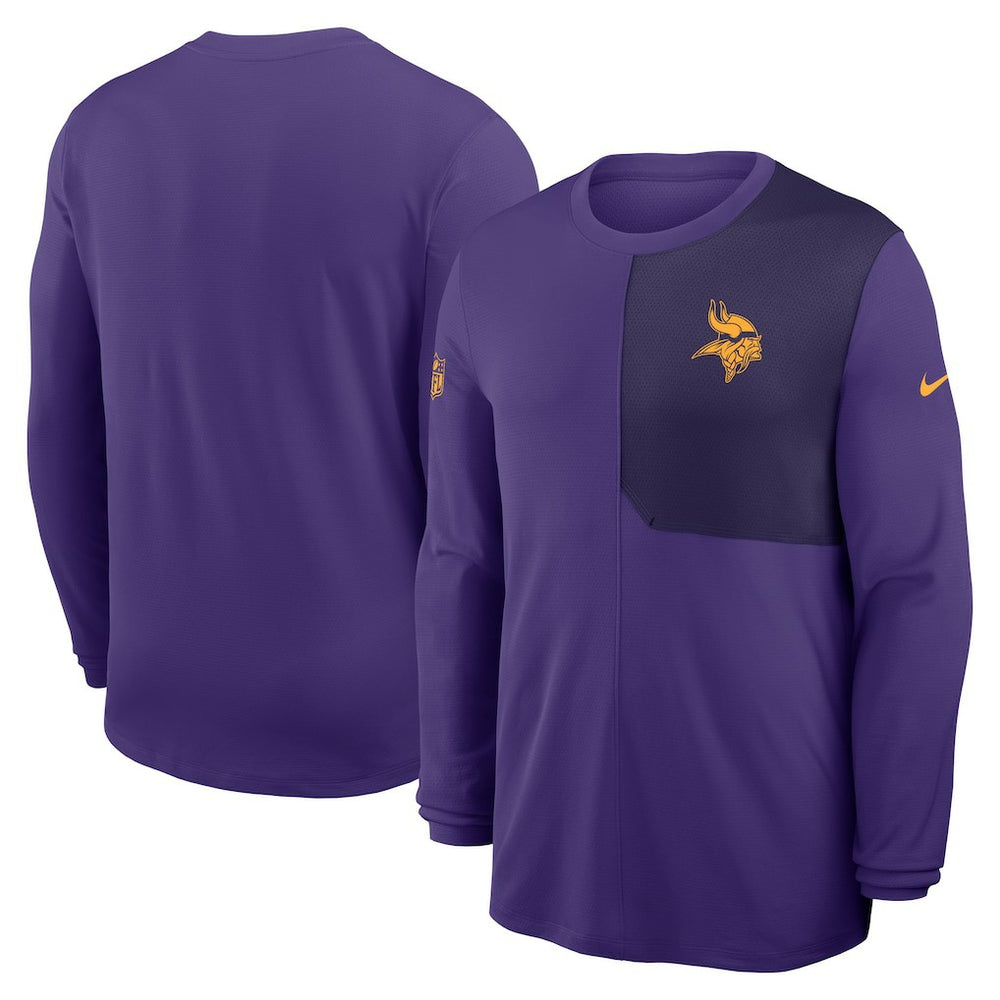 Minnesota Vikings Sideline Coach UV Dri-FIT Long Sleeve Shirt Purple - Nike
