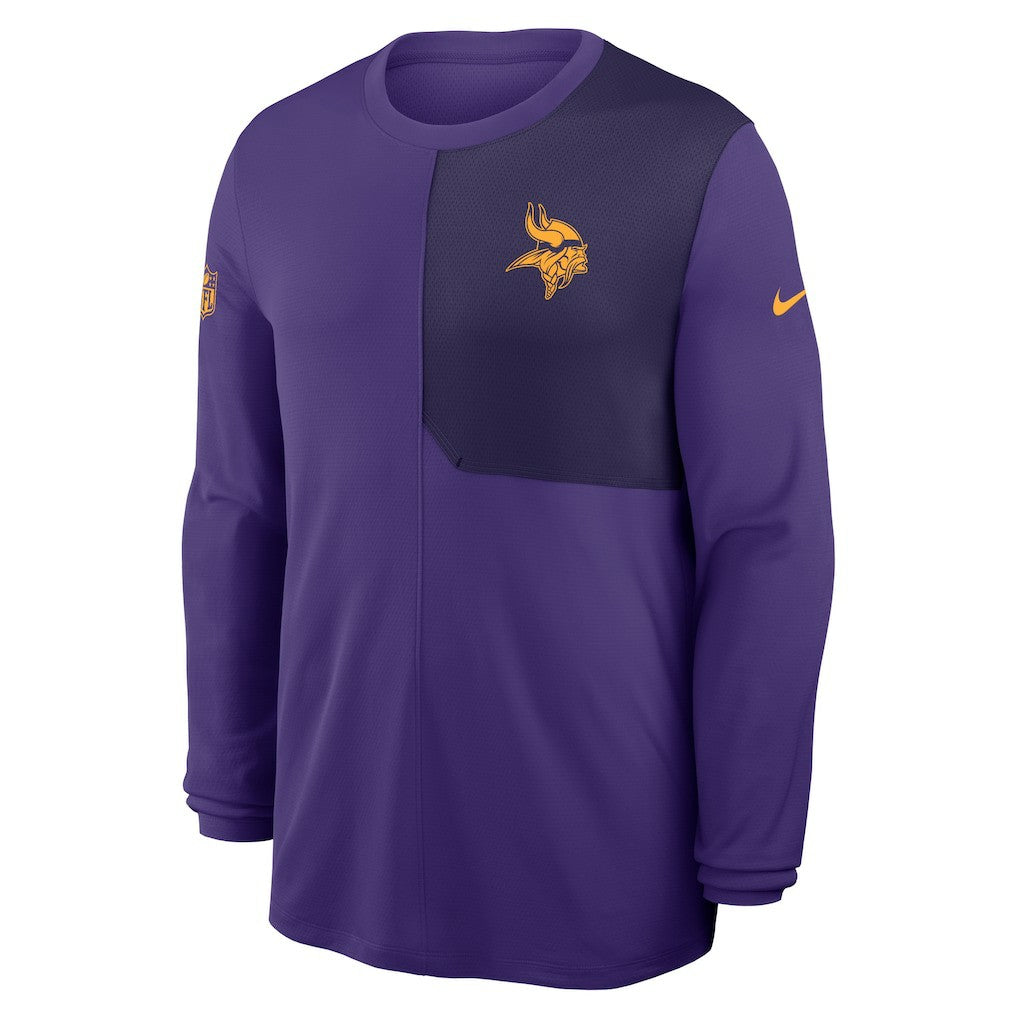 Minnesota Vikings Sideline Coach UV Dri-FIT Long Sleeve Shirt Purple - Nike