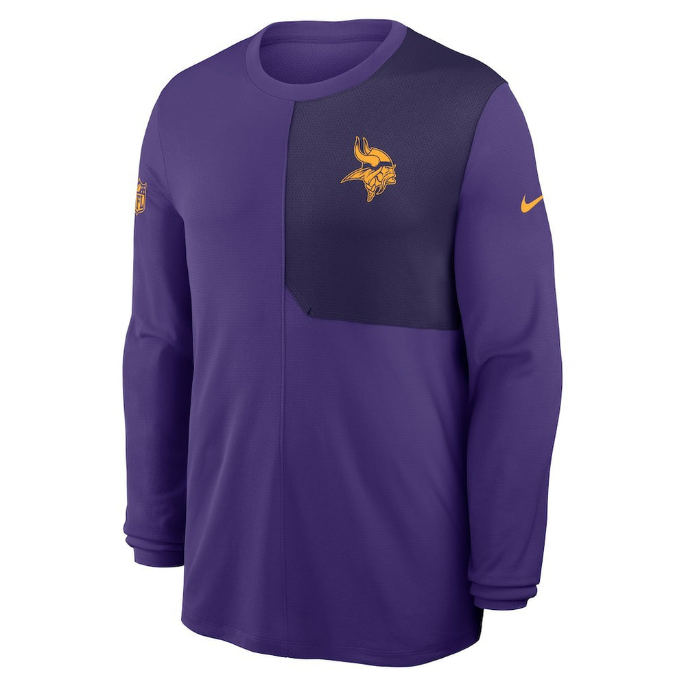 Minnesota Vikings Sideline Coach UV Dri-FIT Long Sleeve Shirt Purple - Nike