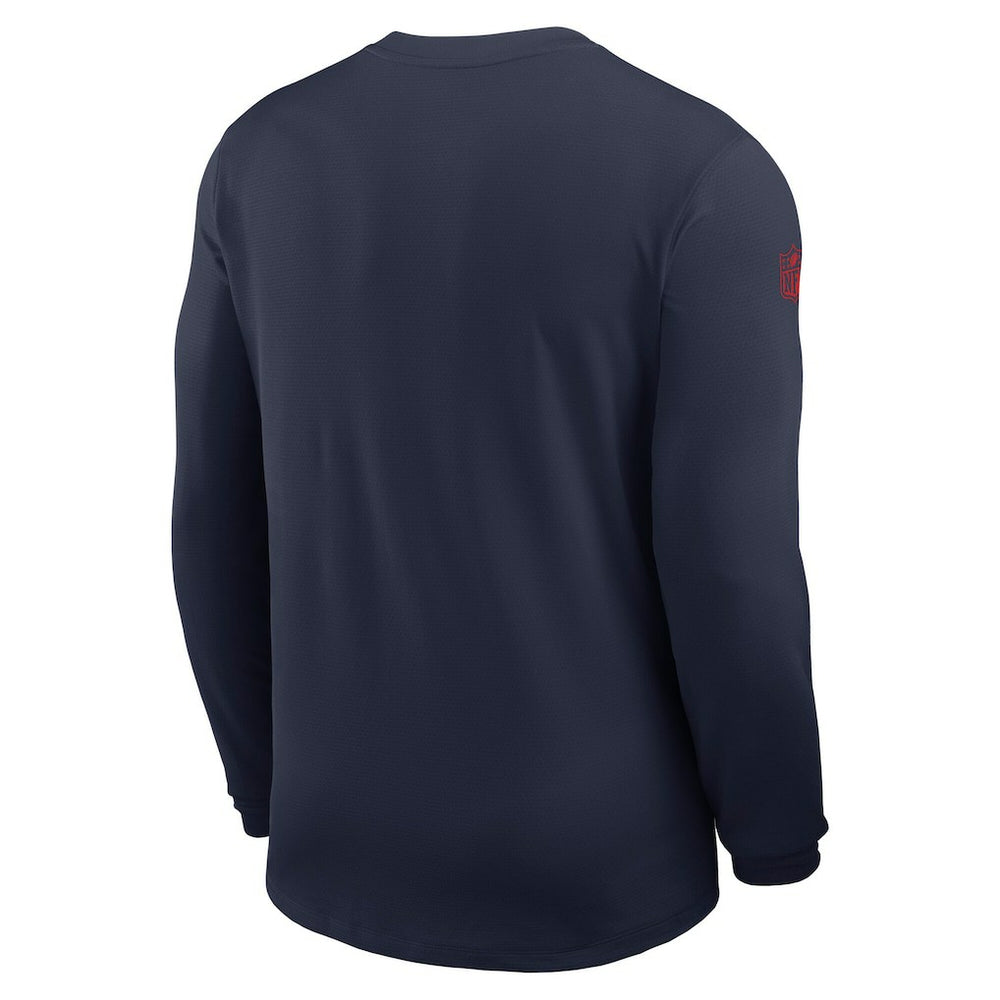 New England Patriots Sideline Coach UV Dri-FIT Long Sleeve Shirt Navy - Nike