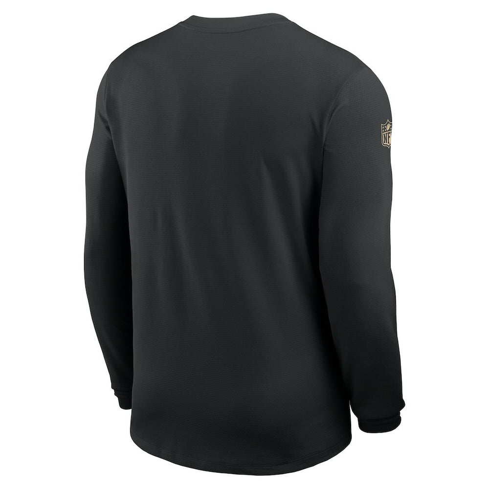 New Orleans Saints Sideline Coach UV Dri-FIT Long Sleeve Shirt Black - Nike
