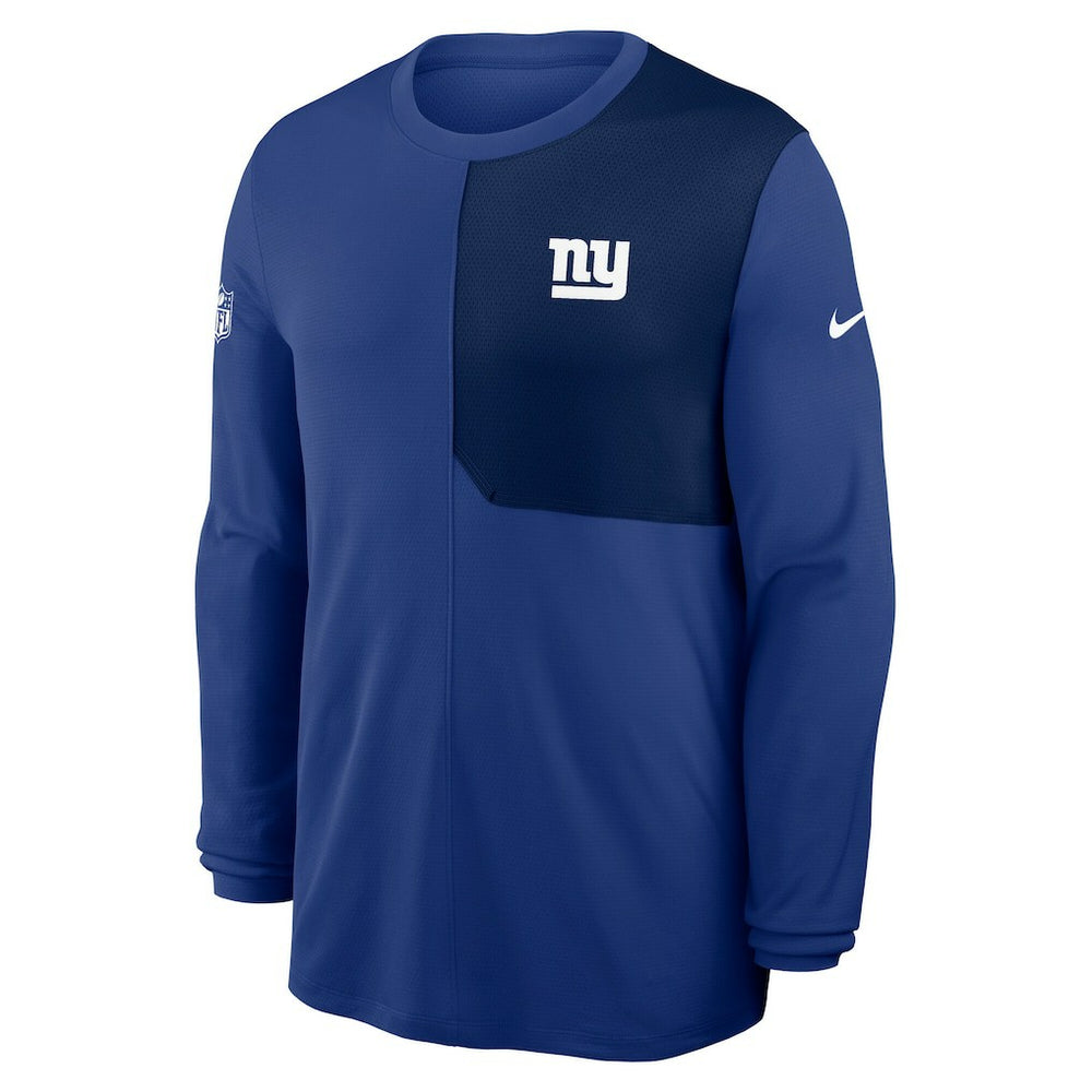New York Giants Sideline Coach UV Dri-FIT Long Sleeve Shirt Royal - Nike